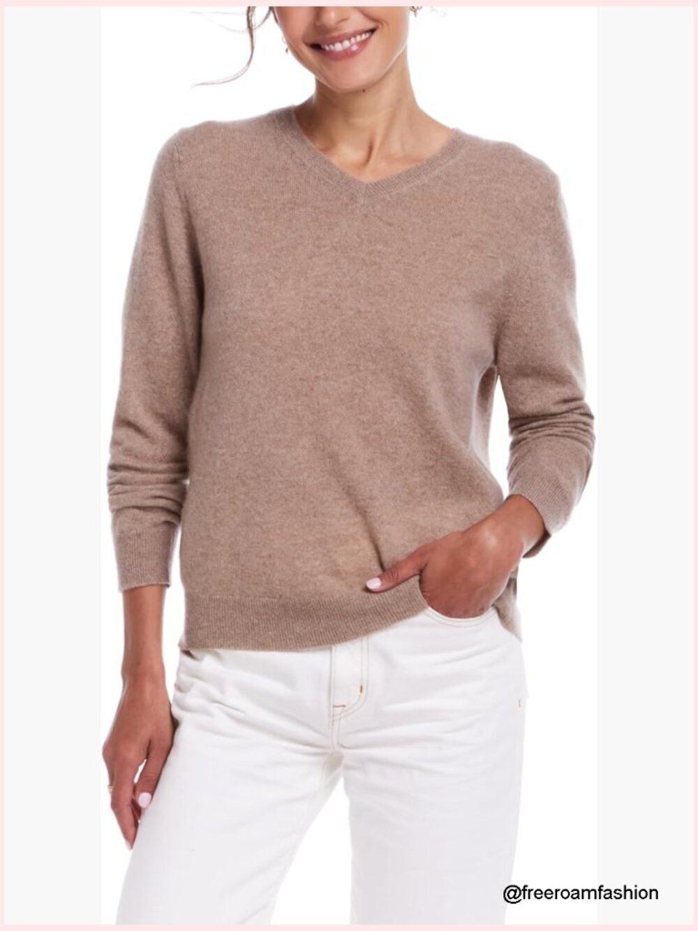 Women's Lightweight 100% Cashmere Long Sleeve Pullover Sweater